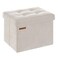 SONGMICS Storage Ottoman Foldable Small Ottoman Foot Rest 122 x 161 Inches Foot Stool OAD up to 286 lb for Living Room Bedroom Dorm Cream White ULSF200W01