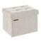 SONGMICS Storage Ottoman Foldable Small Ottoman Foot Rest 122 x 161 Inches Foot Stool OAD up to 286 lb for Living Room Bedroom Dorm Cream White ULSF200W01