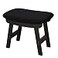 viewcare Small Ottoman Foot Rest Black Foot Stool Wooden Foot Stool for Living Room Bedroom Kitchen