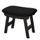 viewcare Small Ottoman Foot Rest Black Foot Stool Wooden Foot Stool for Living Room Bedroom Kitchen
