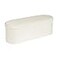 PINPLUS Storage Ottoman Bench Tufted Oval Ottomans Bench Foot Rest Chest Box Velvet Bench with Storage 43x15x15 White