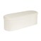 PINPLUS Storage Ottoman Bench Tufted Oval Ottomans Bench Foot Rest Chest Box Velvet Bench with Storage 43x15x15 White