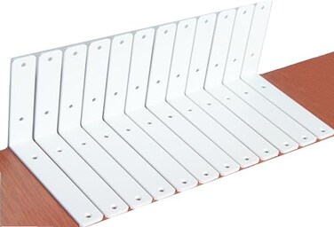 MHMYDZ 12 Pack L 8 x H 6 x W15 5mm Thick White L Shelf Bracket Iron Shelf Brackets Metal Shelf Brackets Floating Shelf Shelf Supports with Screws