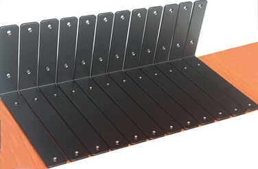 MHMYDZ 12 Pack L 9 x H 6 x W15 5mm Thick Black L Shelf Bracket Iron Shelf Brackets Metal Shelf Brackets Floating Shelf Shelf Supports with Screws