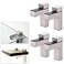 AWEN 4pcs Solid Metal Adjustable WoodGlass Shelf Bracket Wall Mount Shelf Holders328mm Thick Adjustable Shelf Bracket 25lbs LoadBrushed Nickel