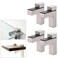 AWEN 4pcs Solid Metal Adjustable WoodGlass Shelf Bracket Wall Mount Shelf Holders328mm Thick Adjustable Shelf Bracket 25lbs LoadBrushed Nickel
