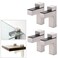 AWEN 4pcs Solid Metal Adjustable WoodGlass Shelf Bracket Wall Mount Shelf Holders328mm Thick Adjustable Shelf Bracket 25lbs LoadBrushed Nickel