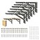 Medach Folding Shelf BracketsWall Mounted Shelf BracketsHeavy Duty Shelf BracketBlack Metal Shelf Brackets for Bendable TableSpace Saving 20 Inch 6 Pcs