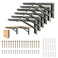 Medach Folding Shelf BracketsWall Mounted Shelf BracketsHeavy Duty Shelf BracketBlack Metal Shelf Brackets for Bendable TableSpace Saving 20 Inch 6 Pcs