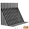 LuckIn 12 Inch Heavy Duty Shelf Bracket Wall Shelf Brackets 90 Degree Bracket 250 LBS Max Load Mounting Hardware Include Black 12Pack