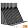 LuckIn 12 Inch Heavy Duty Shelf Bracket Wall Shelf Brackets 90 Degree Bracket 250 LBS Max Load Mounting Hardware Include Black 12Pack