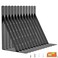 LuckIn 12 Inch Heavy Duty Shelf Bracket Wall Shelf Brackets 90 Degree Bracket 250 LBS Max Load Mounting Hardware Include Black 12Pack