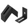 OTTFF 10 Pack Black Adjustable Corner Braces Slotted L Right Angle Bracket