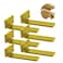YMDparts Advanced HeavyDuty Shelving Bracket 5Inch Floating 02Inch Thick Gold LShaped Solid Steel 6 Pieces