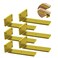 YMDparts Advanced HeavyDuty Shelving Bracket 5Inch Floating 02Inch Thick Gold LShaped Solid Steel 6 Pieces
