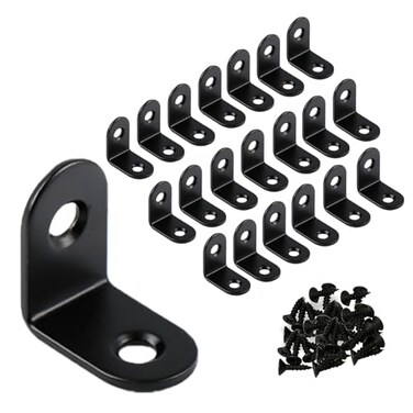 Paoleju 20 Pack 1 Inch Small L Brackets for Wood Perfect 90 Angle Tiny Bracket