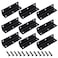 NFZUNW 10 Pcs Black Corner Brace 318 inch Metal Mending Plate Stainless Steel Right Angle L Shaped Bracket Heavy Duty L Bracket Shelf with Screws