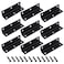 NFZUNW 10 Pcs Black Corner Brace 318 inch Metal Mending Plate Stainless Steel Right Angle L Shaped Bracket Heavy Duty L Bracket Shelf with Screws