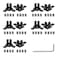 akkacm 10PCS Black 2020 3Way Corner Bracket Connector with 48Pcs M4 Screw and 1Pcs M2 Wrench for 2020 Series Aluminum Extrusion Profile 3Way End Corner Bracket Black