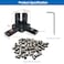 akkacm 10PCS Black 2020 3Way Corner Bracket Connector with 48Pcs M4 Screw and 1Pcs M2 Wrench for 2020 Series Aluminum Extrusion Profile 3Way End Corner Bracket Black