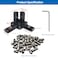 akkacm 10PCS Black 2020 3Way Corner Bracket Connector with 48Pcs M4 Screw and 1Pcs M2 Wrench for 2020 Series Aluminum Extrusion Profile 3Way End Corner Bracket Black