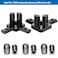 akkacm 10PCS Black 2020 3Way Corner Bracket Connector with 48Pcs M4 Screw and 1Pcs M2 Wrench for 2020 Series Aluminum Extrusion Profile 3Way End Corner Bracket Black