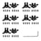 akkacm 10PCS Black 2020 3Way Corner Bracket Connector with 48Pcs M4 Screw and 1Pcs M2 Wrench for 2020 Series Aluminum Extrusion Profile 3Way End Corner Bracket Black