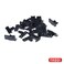 FAQQI 10pcs Invisible Panel Clips Push Fit Fasteners for Cabinet Furniture Connection Quick Install Plastic Corner Bracket for Wardrobe or Wall Panel Mounting Black