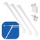 Plumeet 12 Inch Wire Shelf Brackets Set 4 Pcs Support Brackets Kit for Wire Shelving Include Mental Closet Support Brace Down Wall Clips and End Bracket Suitable for Wardrobe and Wall Bracket Installa