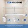 Plumeet 12 Inch Wire Shelf Brackets Set 4 Pcs Support Brackets Kit for Wire Shelving Include Mental Closet Support Brace Down Wall Clips and End Bracket Suitable for Wardrobe and Wall Bracket Installa