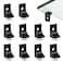 YYMSEN 12 pcs ounting Brace Fixing Glass Shelf Bracket Pegs with Chuck Wall MountGlass Mounting Brace Brackets Corner