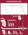 EcoSweep 12inch Wire Shelf Brackets for Standard Shelves 25kg Max Load RustProof Metal Kit w4 Support Brackets 4 End 10 Clipsfor Pantry Closet Laundry Utility Storage42 Count Excluding Rack