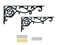 SMKOLIN 155 Decorative Shelf Brackets2 Pack Cast Iron Shelf Supply155 x 72 Inch Antique Black CorbelScrews Anchors Included