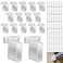 ZHIXING 16 Pack Wire Shelf End Bracket White Plastic Closet Shelves Brackets Closet Shelves Support Plastic Wall Mount Shelf Brackets wScrews and Expansion Anchors