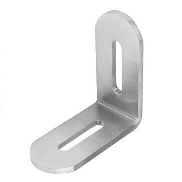 YIDU69Q 16 Pcs 2 x 2 Slotted L Bracket Stainless Steel l Bracket for Wood