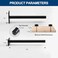 MHMYDZ 16 Pcs 6 Black Solid Steel Floating Shelf Bracket Blind Shelf Supports Hidden Brackets for Floating Wood Shelves Concealed Blind Shelf Support Screws and Wall Plugs Included