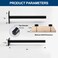 MHMYDZ 16 Pcs 6 Black Solid Steel Floating Shelf Bracket Blind Shelf Supports Hidden Brackets for Floating Wood Shelves Concealed Blind Shelf Support Screws and Wall Plugs Included