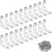 CAMMUITA 20 Pack L Bracket Corner Braces 2 Inch Stainless Steel Heavy Duty Shelf Bracket for Wood Shelves Wall Hanging Support 90 Degree Joint Right Angle Brackets with Screws