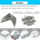 CAMMUITA 20 Pack L Bracket Corner Braces 2 Inch Stainless Steel Heavy Duty Shelf Bracket for Wood Shelves Wall Hanging Support 90 Degree Joint Right Angle Brackets with Screws
