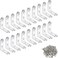 CAMMUITA 20 Pack L Bracket Corner Braces 2 Inch Stainless Steel Heavy Duty Shelf Bracket for Wood Shelves Wall Hanging Support 90 Degree Joint Right Angle Brackets with Screws