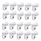 AWEN 20Pcs Mounting Brace Fixing Glass Shelf Bracket Pegs Supports with Chuck Wall MountGlass Mounting Brackets