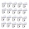 AWEN 20Pcs Mounting Brace Fixing Glass Shelf Bracket Pegs Supports with Chuck Wall MountGlass Mounting Brackets