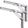Pynsseu 24 inch Folding Shelf Brackets Heavy Duty Stainless Steel Collapsible Shelf Bracket DIY Triangle Folding Shelf Bracket Wall Mounted for Table Work Bench Space Saving 2 Pack
