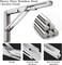 Pynsseu 24 inch Folding Shelf Brackets Heavy Duty Stainless Steel Collapsible Shelf Bracket DIY Triangle Folding Shelf Bracket Wall Mounted for Table Work Bench Space Saving 2 Pack
