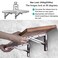 Pynsseu 24 inch Folding Shelf Brackets Heavy Duty Stainless Steel Collapsible Shelf Bracket DIY Triangle Folding Shelf Bracket Wall Mounted for Table Work Bench Space Saving 2 Pack