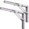 Pynsseu 24 inch Folding Shelf Brackets Heavy Duty Stainless Steel Collapsible Shelf Bracket DIY Triangle Folding Shelf Bracket Wall Mounted for Table Work Bench Space Saving 2 Pack