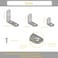 CAMMUITA 24 Pcs L Bracket 3 Size Corner Brace Stainless Steel Small Shelf Braces for Wood Shelves Wall Hanging Support 90 Degree Joint Right Angle Brackets with Screws