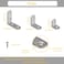 CAMMUITA 24 Pcs L Bracket 3 Size Corner Brace Stainless Steel Small Shelf Braces for Wood Shelves Wall Hanging Support 90 Degree Joint Right Angle Brackets with Screws