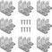 CAMMUITA 24 Pcs L Bracket 3 Size Corner Brace Stainless Steel Small Shelf Braces for Wood Shelves Wall Hanging Support 90 Degree Joint Right Angle Brackets with Screws