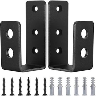 lylqmy 2x4 Door Barricade Brackets Security Bar U Bracket Heavy Duty Devices Night Lock Door Barricade Door Reinforcement for Tool HangerShedGarageGate